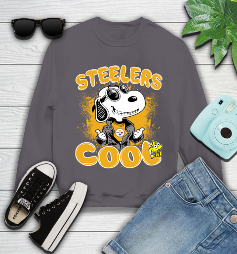 NFL Football Pittsburgh Steelers Cool Snoopy Shirt Youth Sweatshirt 4