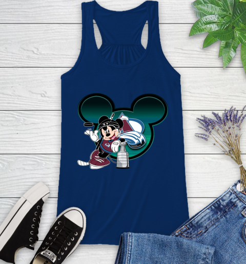 NHL Colorado Avalanche Stanley Cup Mickey Mouse Disney Hockey T Shirt Racerback Tank 9