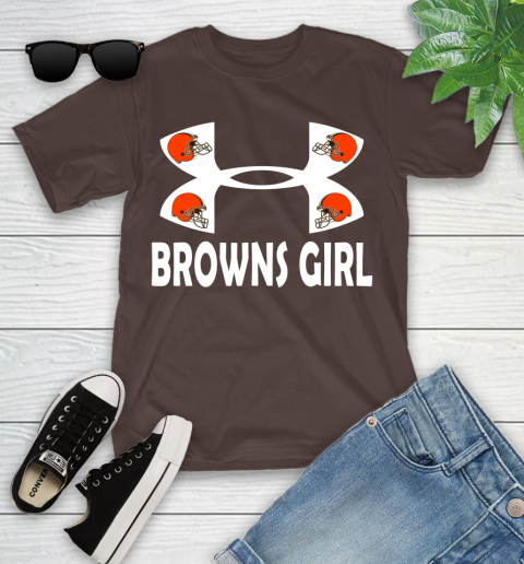 NFL Cleveland Browns Girl Under Armour Football Sports Youth T-Shirt 7