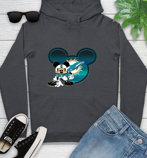 NFL Miami Dolphins Mickey Mouse Disney Football T Shirt Youth Hoodie 8