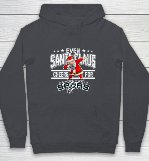 San Antonio Spurs Even Santa Claus Cheers For Christmas NBA Youth Hoodie 5