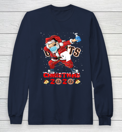 San Francisco Giants Funny Santa Claus Dabbing Christmas 2020 MLB Long Sleeve T-Shirt 2