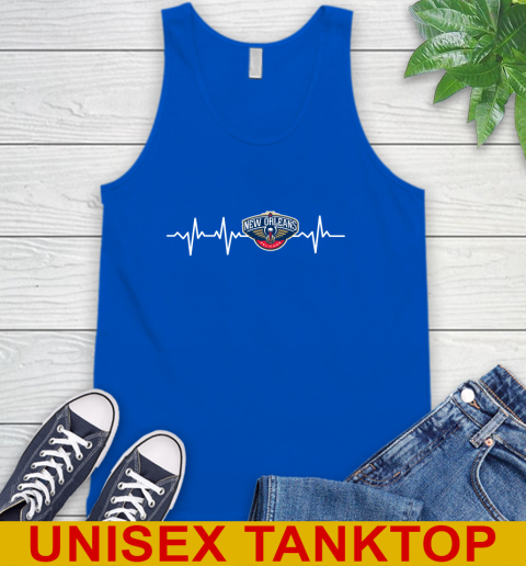 New Orleans Pelicans NBA Basketball Heart Beat Shirt Tank Top 4
