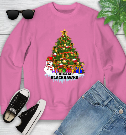 Chicago Blackhawks Merry Christmas NHL Hockey Sports Youth Sweatshirt 7
