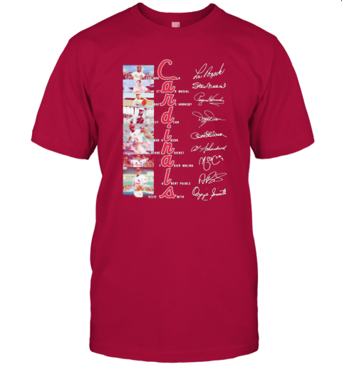 St.Louis Cardinals Team Baseball Players Signatures T-Shirt - Cheap T shirts Store Online Shopping