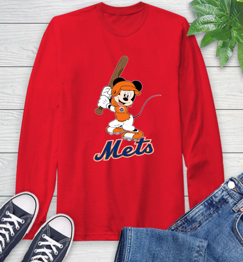MLB Baseball New York Mets Cheerful Mickey Mouse Shirt Long Sleeve T-Shirt 12 MLB Baseball New York Mets Cheerful Mickey Mouse Shirt Long Sleeve T-Shirt - Image 12