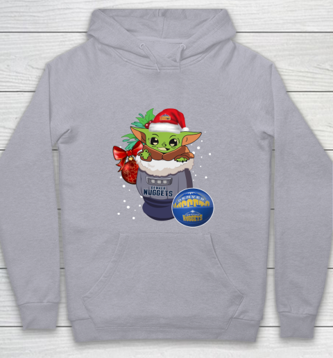 Denver Nuggets Christmas Baby Yoda Star Wars Funny Happy NBA Youth Hoodie 5