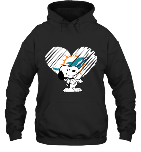 I Love Miami Dolphins Snoopy In My Heart NFL Hoodie