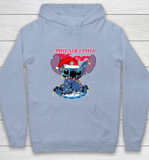 Philadelphia 76ers NBA noel stitch Basketball Christmas Youth Hoodie 5