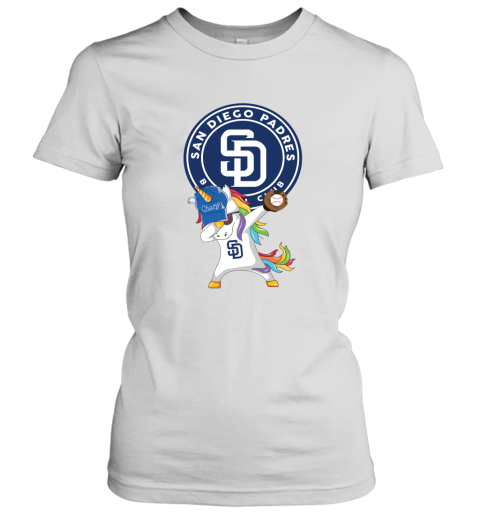 Hip Hop Dabbing Unicorn Flippin Love San Diego Padres Women's T-Shirt