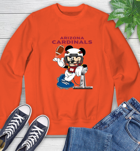 NFL Arizona Cardinals Mickey Mouse Disney Super Bowl Football T Shirt Sweatshirt 4