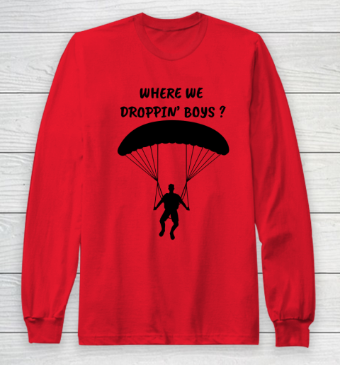 Fortnite Tshirt Where we droppin Boys Long Sleeve T-Shirt 7