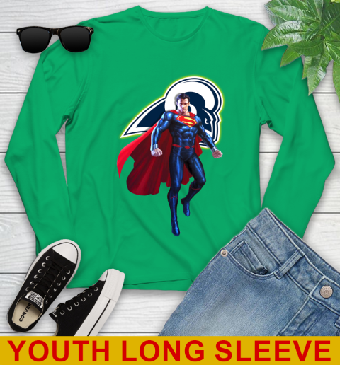NFL Superman DC Sports Football Los Angeles Rams Youth Long Sleeve 7
