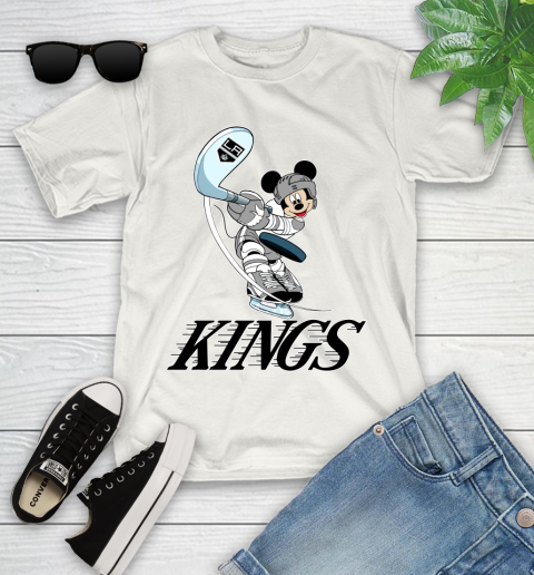 NHL Hockey Los Angeles Kings Cheerful Mickey Mouse Shirt Youth T-Shirt 2