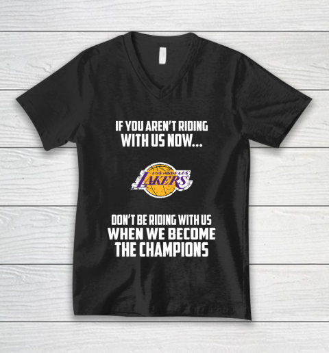 NBA Los Angeles Lakers Basketball We Become The Champions V-Neck T-Shirt