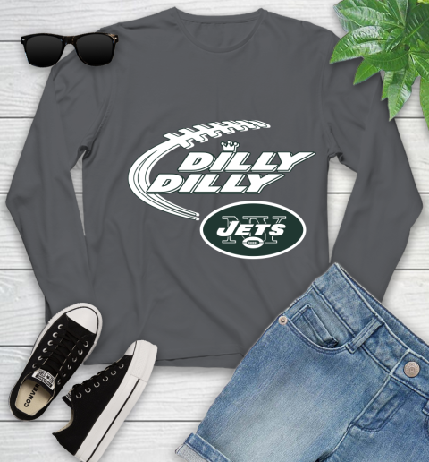 NFL New York Jets Dilly Dilly Football Sports Youth Long Sleeve 8