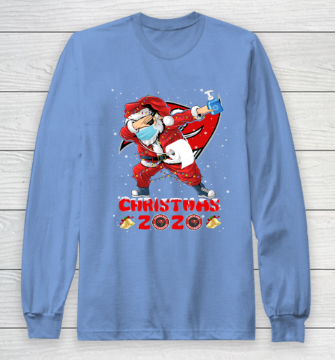 Tampa Bay Buccaneers Funny Santa Claus Dabbing Christmas 2020 NFL Long Sleeve T-Shirt 8