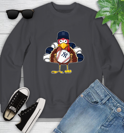New York Yankees Turkey thanksgiving Youth Sweatshirt 6