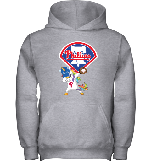 Hip Hop Dabbing Unicorn Flippin Love Philadelphia Phillies Youth Hoodie