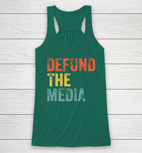 Defund The Media Retro Vintage Racerback Tank 6