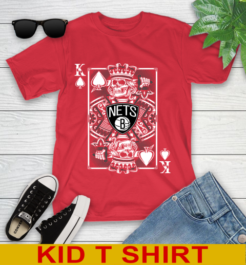 Brooklyn Nets NBA Basketball The King Of Spades Death Cards Shirt Youth T-Shirt 11