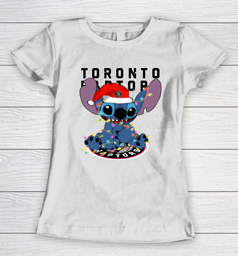 Toronto Raptors NBA noel stitch Basketball Christmas Women's T-Shirt