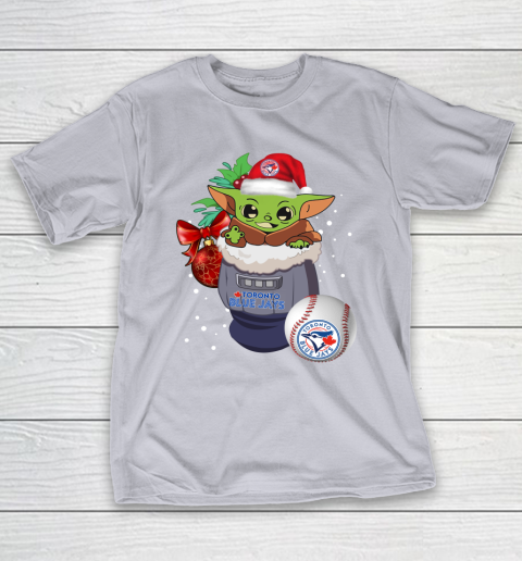 Toronto Blue Jays Christmas Baby Yoda Star Wars Funny Happy MLB T-Shirt 7