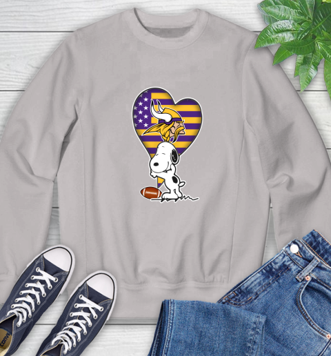 Minnesota Vikings NFL Football The Peanuts Movie Adorable Snoopy Sweatshirt 12