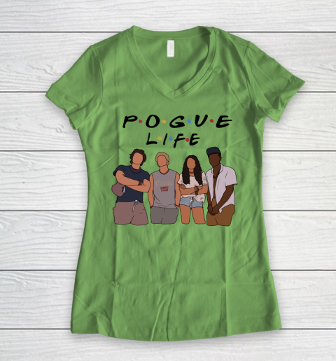Pogue Life Shirt Outer Banks Friends Funny Women's V-Neck T-Shirt 5