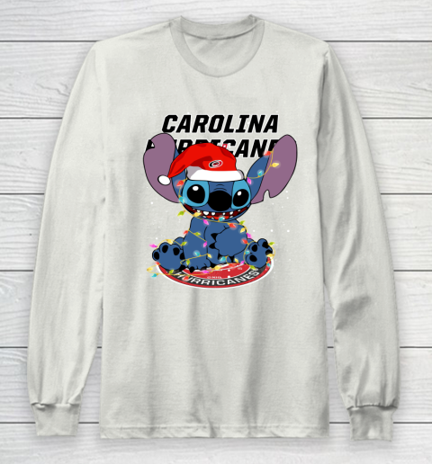 Carolina Hurricanes NHL Hockey noel stitch Christmas Long Sleeve T-Shirt 9