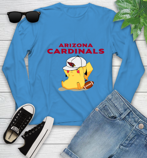 NFL Pikachu Football Sports Arizona Cardinals Youth Long Sleeve 7