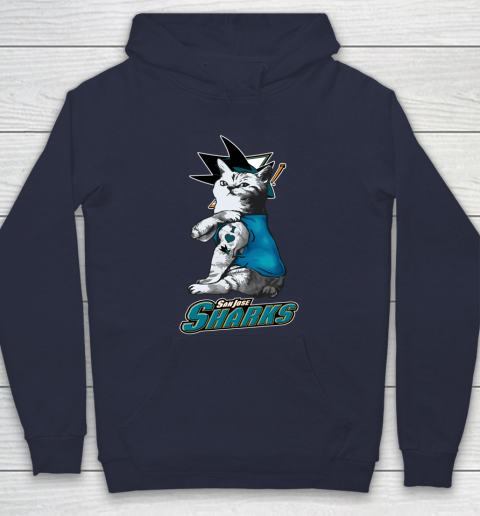 NHL My Cat Loves San Jose Sharks Hockey Hoodie 2