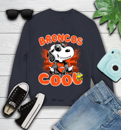 NFL Football Denver Broncos Cool Snoopy Shirt Youth Sweatshirt 2