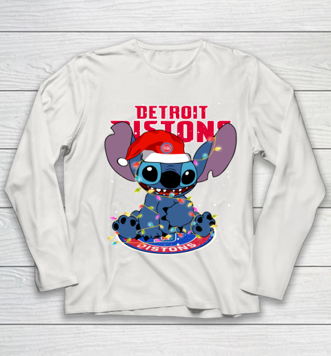 Detroit Pistons NBA noel stitch Basketball Christmas Youth Long Sleeve 8