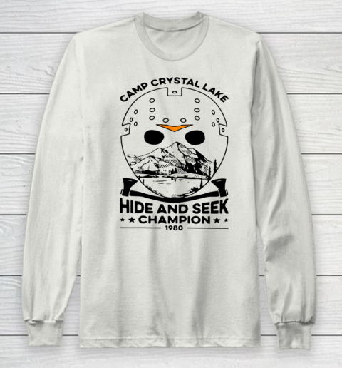 Camp Hide And Seek Champion Crystal Lake 1980 Halloween Long Sleeve T-Shirt 9