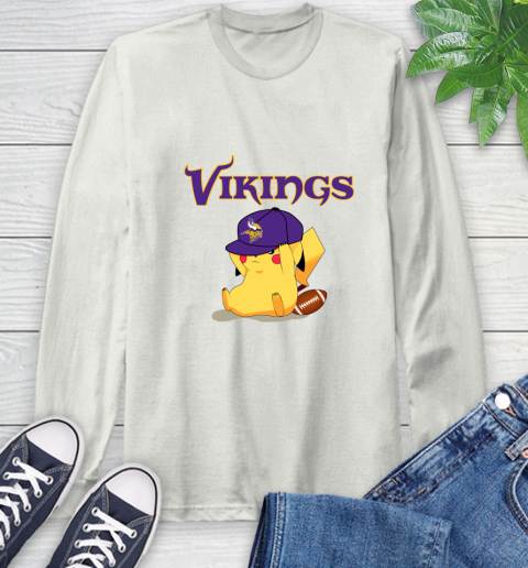 NFL Pikachu Football Sports Minnesota Vikings Long Sleeve T-Shirt 12