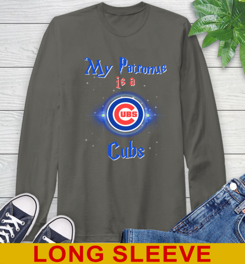 MLB Baseball Harry Potter My Patronus Is A Chicago Cubs Long Sleeve T-Shirt 10