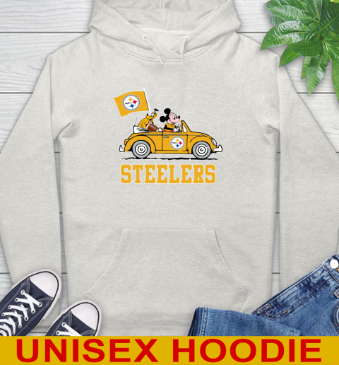 NFL Football Pittsburgh Steelers Pluto Mickey Driving Disney Shirt Hoodie 12