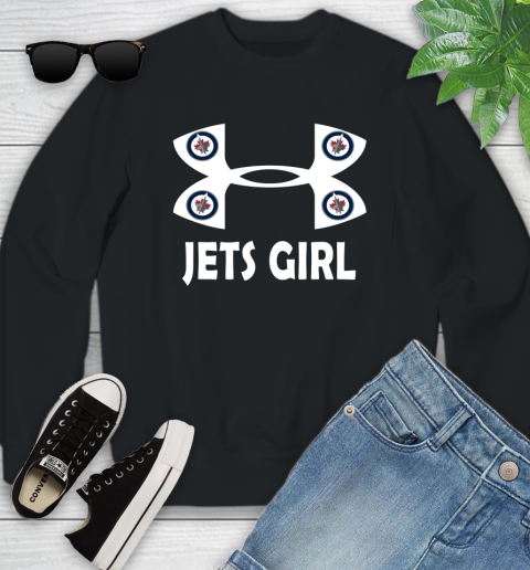 NHL Winnipeg Jets Girl Under Armour Hockey Sports Youth Sweatshirt