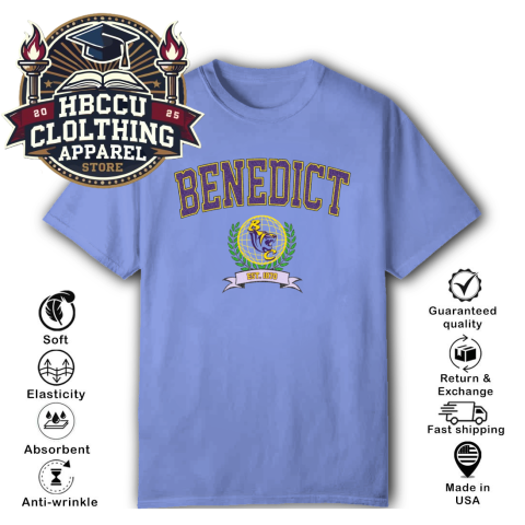 Benedict College Tigers HBCU T-Shirt lj7w benedict college tigers hbcu classic t shirt 2 front violet HBCU Clothing Apparel