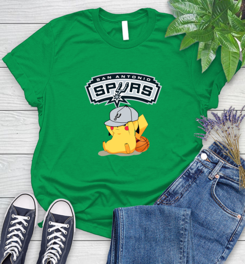 NBA Pikachu Basketball Sports San Antonio Spurs Women's T-Shirt 6