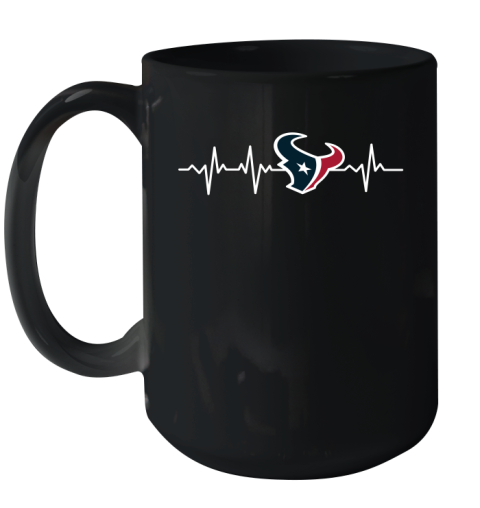 Houston Texans NFL Football Heart Beat Shirt Ceramic Mug 15oz