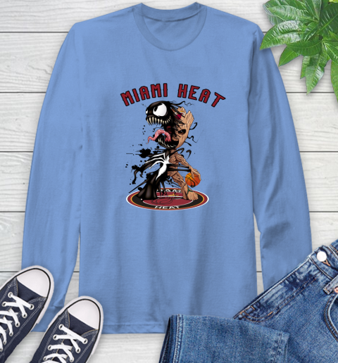 NBA Miami Heat Basketball Venom Groot Guardians Of The Galaxy Long Sleeve T-Shirt 11