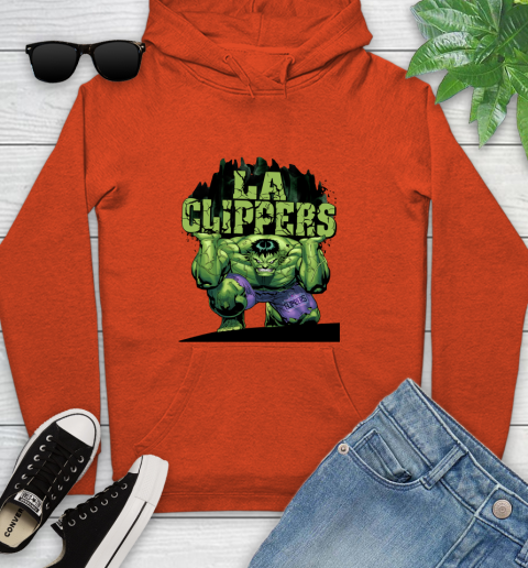 LA Clippers NBA Basketball Incredible Hulk Marvel Avengers Sports Youth Hoodie 5