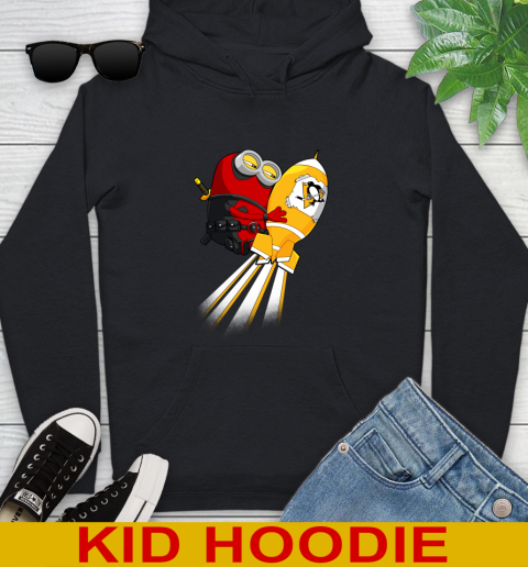 NHL Hockey Pittsburgh Penguins Deadpool Minion Marvel Shirt Youth Hoodie