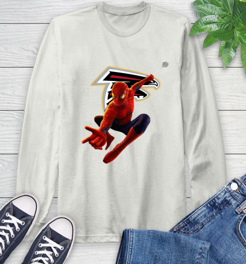 NFL Spider Man Avengers Endgame Football Atlanta Falcons Long Sleeve T-Shirt 12
