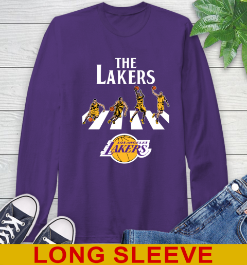 NBA Basketball Los Angeles Lakers The Beatles Rock Band Shirt Long Sleeve T-Shirt 5