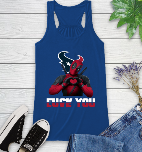NHL Houston Texans Deadpool Love You Fuck You Football Sports Racerback Tank 8