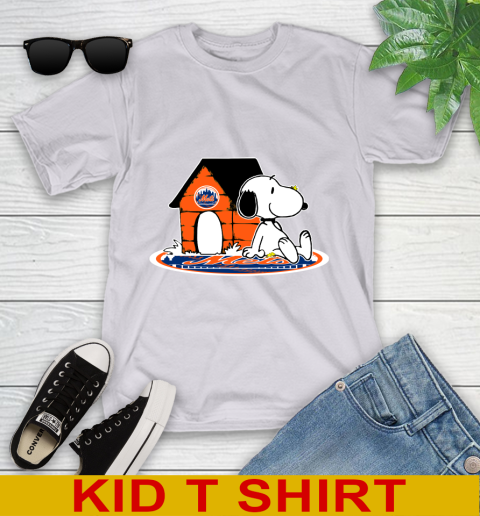 MLB Baseball New York Mets Snoopy The Peanuts Movie Shirt Youth T-Shirt 5