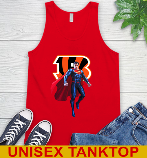 NFL Superman DC Sports Football Cincinnati Bengals Tank Top 6